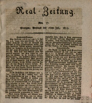 Erlanger Real-Zeitung Freitag 16. Juli 1813