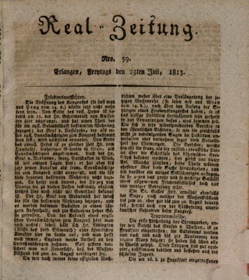 Erlanger Real-Zeitung Freitag 23. Juli 1813