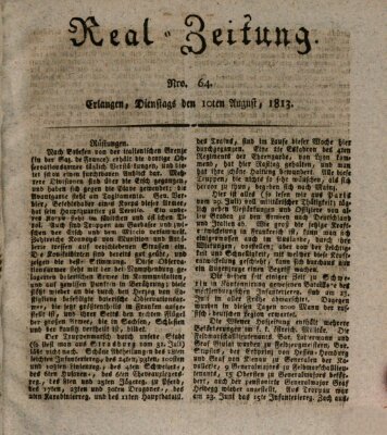 Erlanger Real-Zeitung Dienstag 10. August 1813