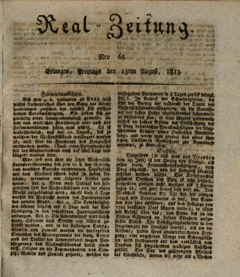 Erlanger Real-Zeitung Freitag 13. August 1813