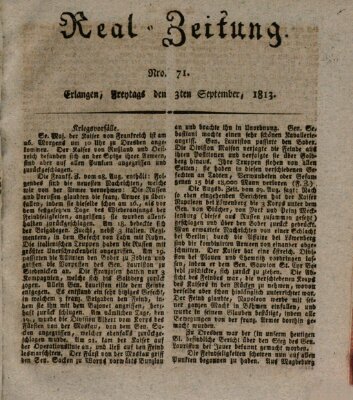 Erlanger Real-Zeitung Freitag 3. September 1813