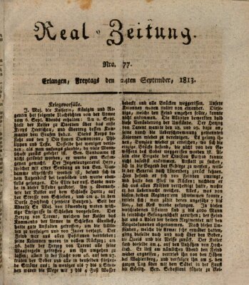 Erlanger Real-Zeitung Freitag 24. September 1813