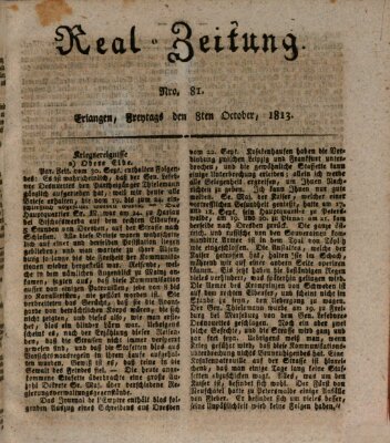 Erlanger Real-Zeitung Freitag 8. Oktober 1813