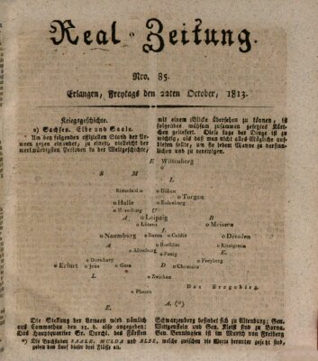 Erlanger Real-Zeitung Freitag 22. Oktober 1813