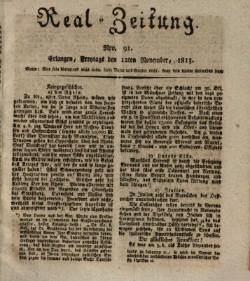 Erlanger Real-Zeitung Freitag 12. November 1813