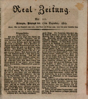 Erlanger Real-Zeitung Freitag 17. Dezember 1813