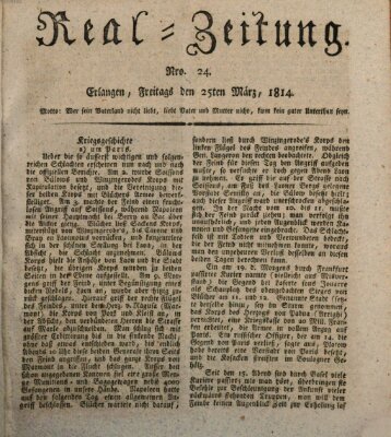 Erlanger Real-Zeitung Freitag 25. März 1814