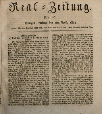 Erlanger Real-Zeitung Freitag 1. April 1814