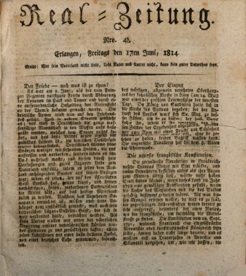 Erlanger Real-Zeitung Freitag 17. Juni 1814