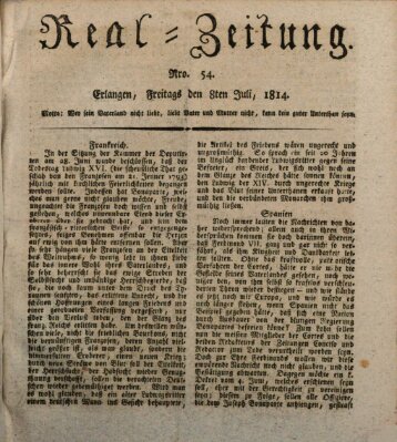 Erlanger Real-Zeitung Freitag 8. Juli 1814