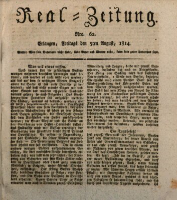 Erlanger Real-Zeitung Freitag 5. August 1814