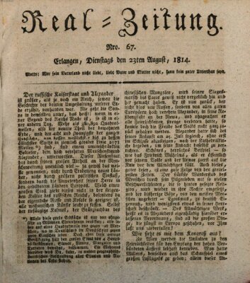 Erlanger Real-Zeitung Dienstag 23. August 1814