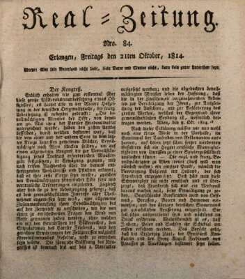 Erlanger Real-Zeitung Freitag 21. Oktober 1814