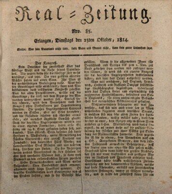 Erlanger Real-Zeitung Dienstag 25. Oktober 1814