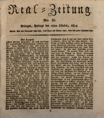 Erlanger Real-Zeitung Freitag 28. Oktober 1814