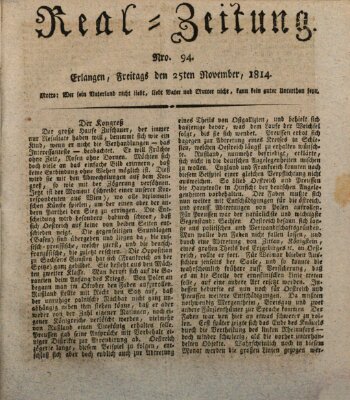 Erlanger Real-Zeitung Freitag 25. November 1814