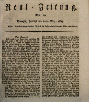 Erlanger Real-Zeitung Freitag 10. März 1815