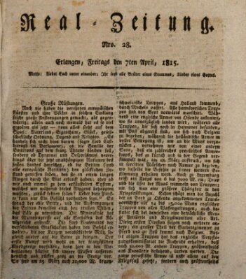 Erlanger Real-Zeitung Freitag 7. April 1815