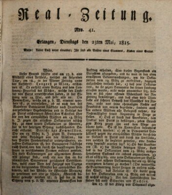 Erlanger Real-Zeitung Dienstag 23. Mai 1815