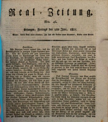 Erlanger Real-Zeitung Freitag 9. Juni 1815