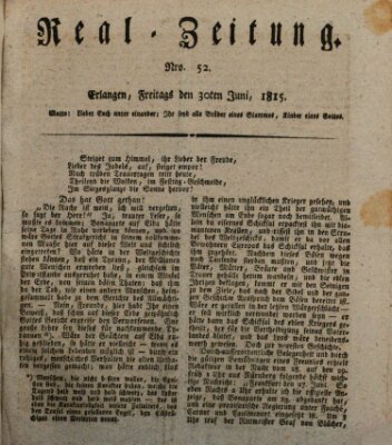 Erlanger Real-Zeitung Freitag 30. Juni 1815