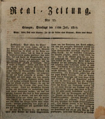 Erlanger Real-Zeitung Dienstag 11. Juli 1815