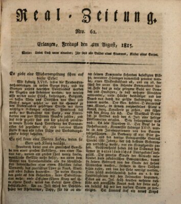 Erlanger Real-Zeitung Freitag 4. August 1815