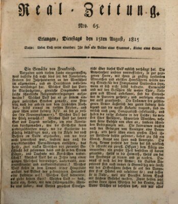 Erlanger Real-Zeitung Dienstag 15. August 1815