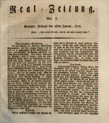 Erlanger Real-Zeitung Freitag 26. Januar 1816