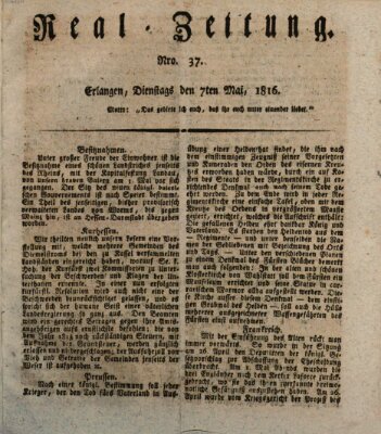 Erlanger Real-Zeitung Dienstag 7. Mai 1816