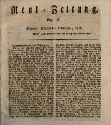 Erlanger Real-Zeitung Freitag 10. Mai 1816