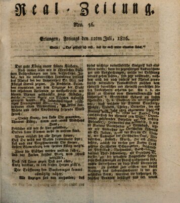 Erlanger Real-Zeitung Freitag 12. Juli 1816