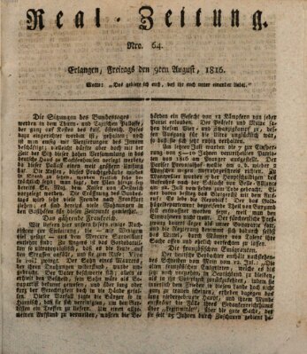 Erlanger Real-Zeitung Freitag 9. August 1816