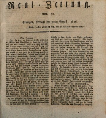 Erlanger Real-Zeitung Freitag 30. August 1816