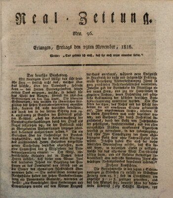 Erlanger Real-Zeitung Freitag 29. November 1816