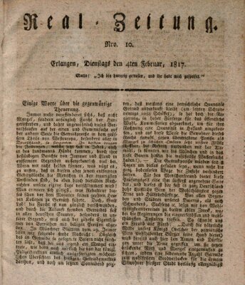 Erlanger Real-Zeitung Dienstag 4. Februar 1817