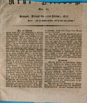 Erlanger Real-Zeitung Freitag 21. Februar 1817