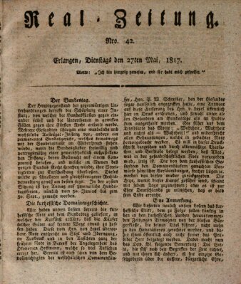 Erlanger Real-Zeitung Dienstag 27. Mai 1817