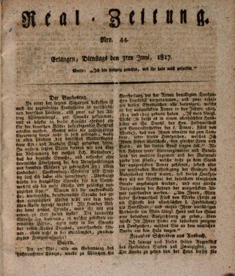 Erlanger Real-Zeitung Dienstag 3. Juni 1817