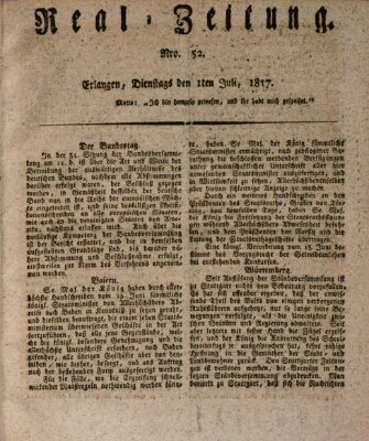 Erlanger Real-Zeitung Dienstag 1. Juli 1817