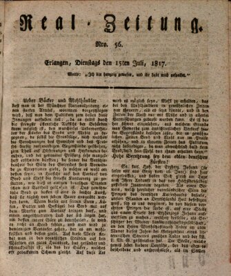 Erlanger Real-Zeitung Dienstag 15. Juli 1817