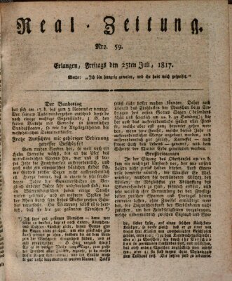 Erlanger Real-Zeitung Freitag 25. Juli 1817