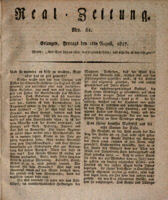 Erlanger Real-Zeitung Freitag 1. August 1817