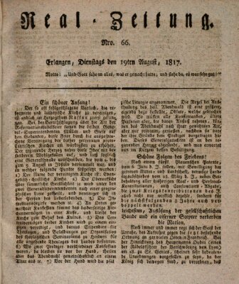 Erlanger Real-Zeitung Dienstag 19. August 1817