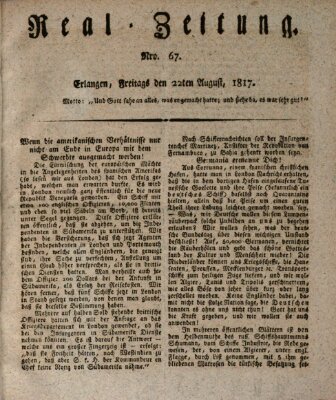 Erlanger Real-Zeitung Freitag 22. August 1817