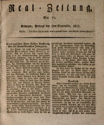 Erlanger Real-Zeitung Freitag 5. September 1817