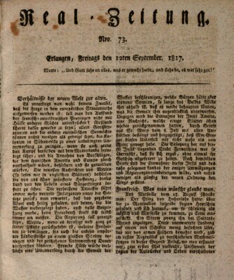 Erlanger Real-Zeitung Freitag 12. September 1817