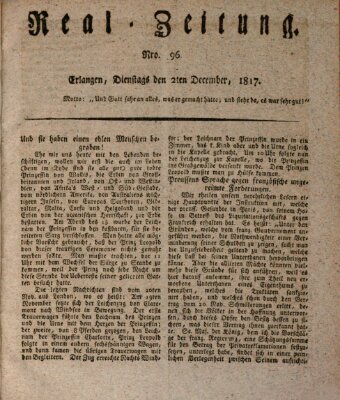 Erlanger Real-Zeitung Dienstag 2. Dezember 1817