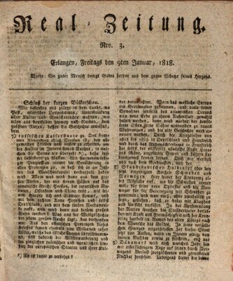 Erlanger Real-Zeitung Freitag 9. Januar 1818