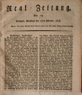 Erlanger Real-Zeitung Dienstag 17. Februar 1818